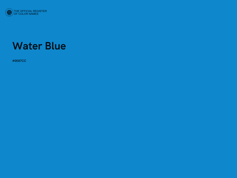 #0E87CC - Water Blue color image