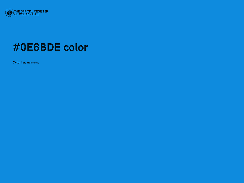 #0E8BDE color image