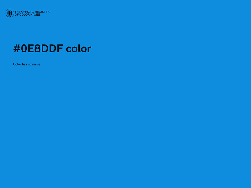 #0E8DDF color image