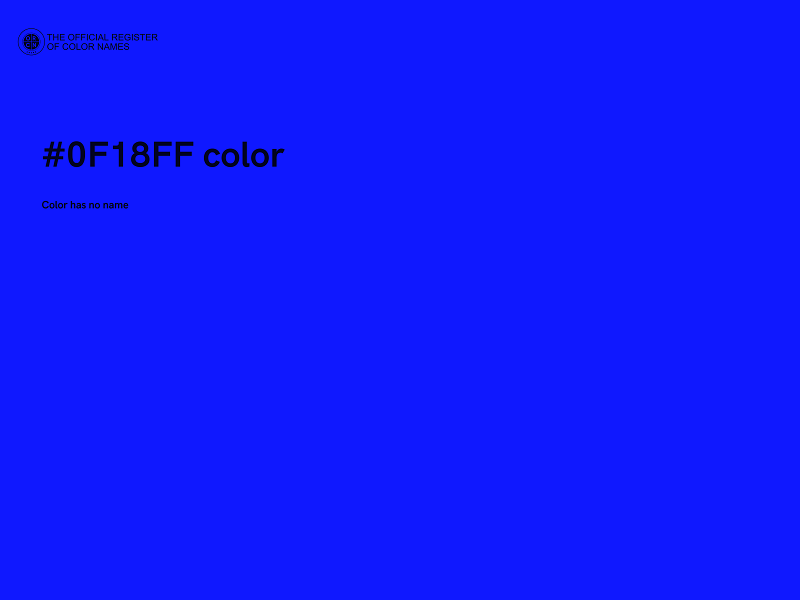 #0F18FF color image