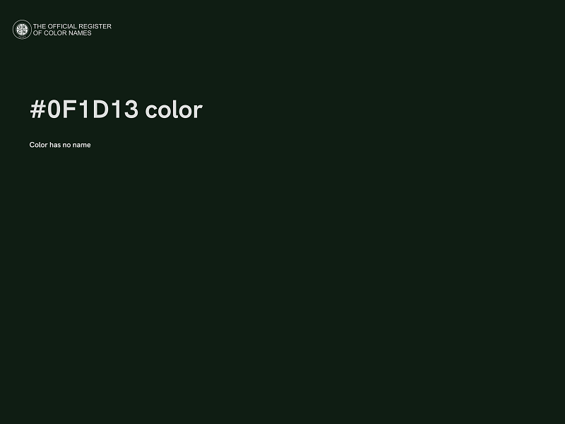 #0F1D13 color image