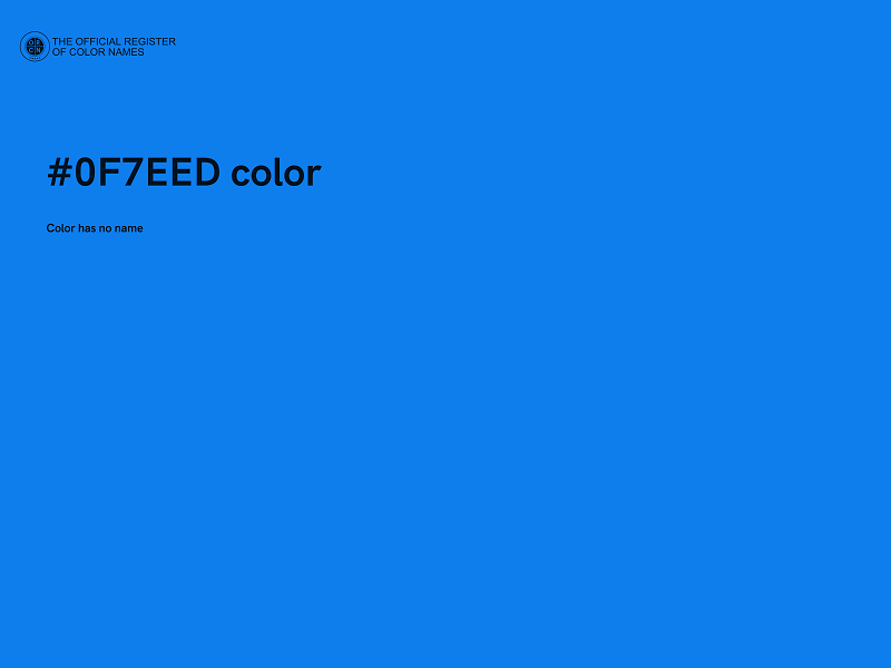 #0F7EED color image