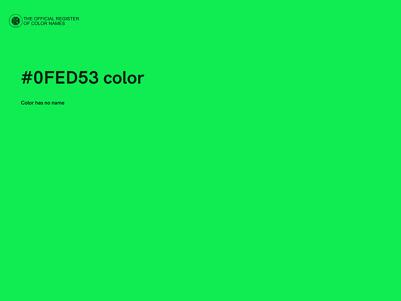 #0FED53 color image