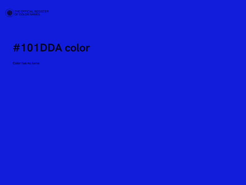 #101DDA color image