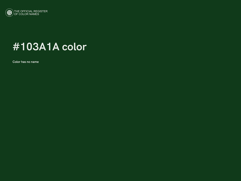 #103A1A color image