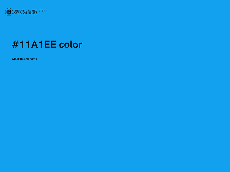 #11A1EE color image