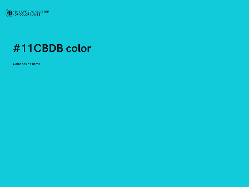 #11CBDB color image