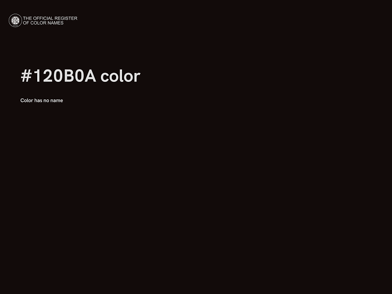 #120B0A color image