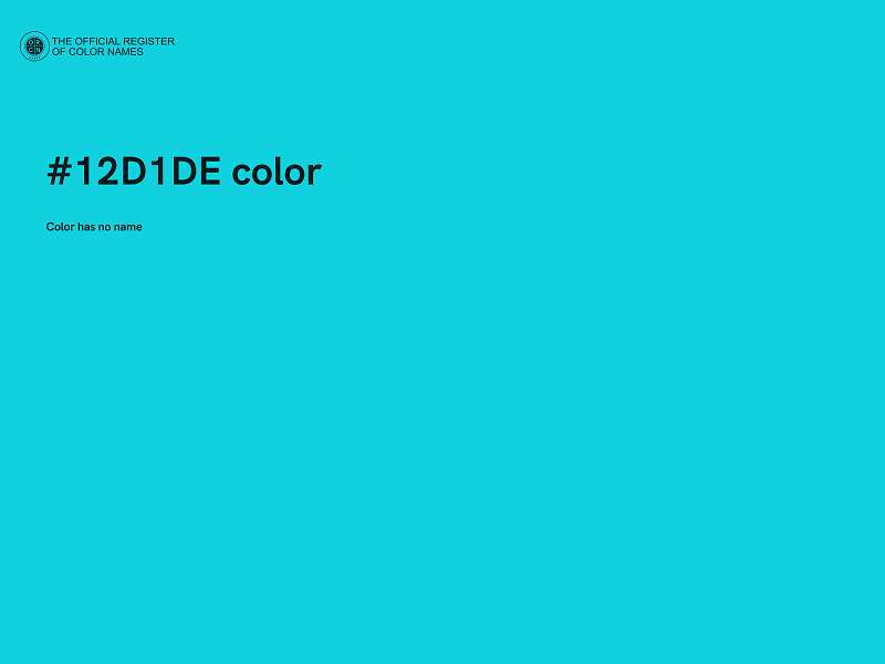 #12D1DE color image