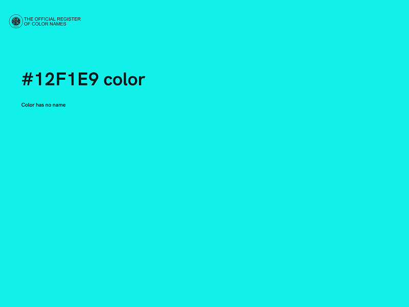 #12F1E9 color image