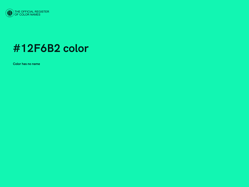 #12F6B2 color image