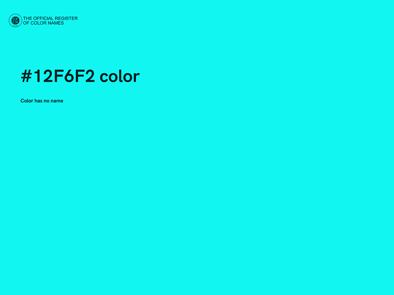 #12F6F2 color image