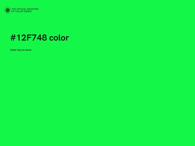 #12F748 color image