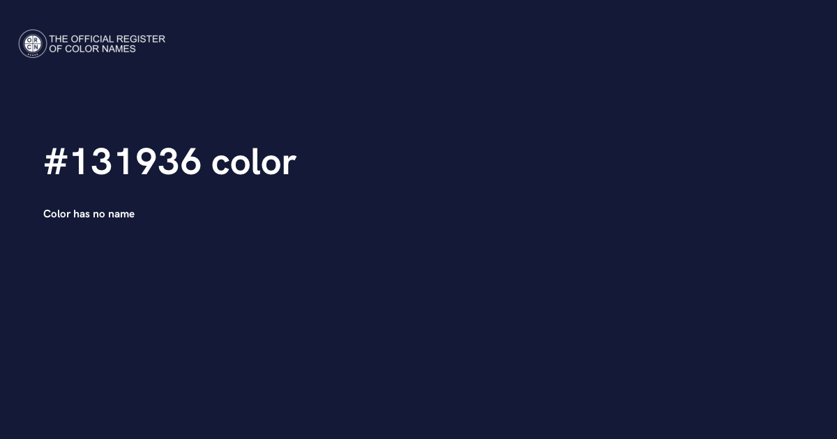 まへ Color #131936 - The Official Register of Color Names