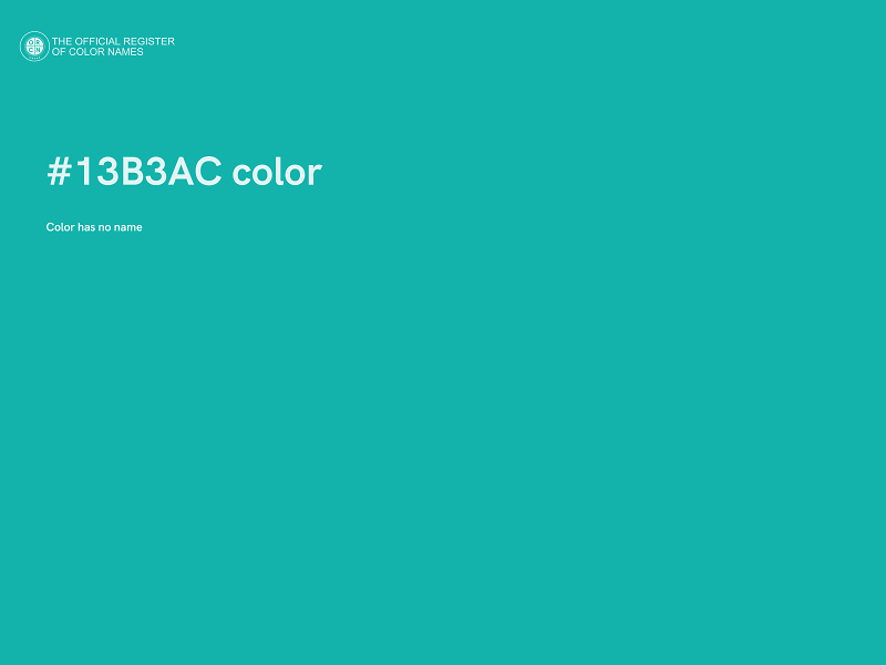 #13B3AC color image