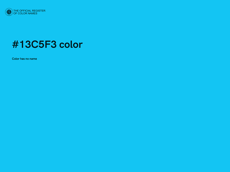 #13C5F3 color image