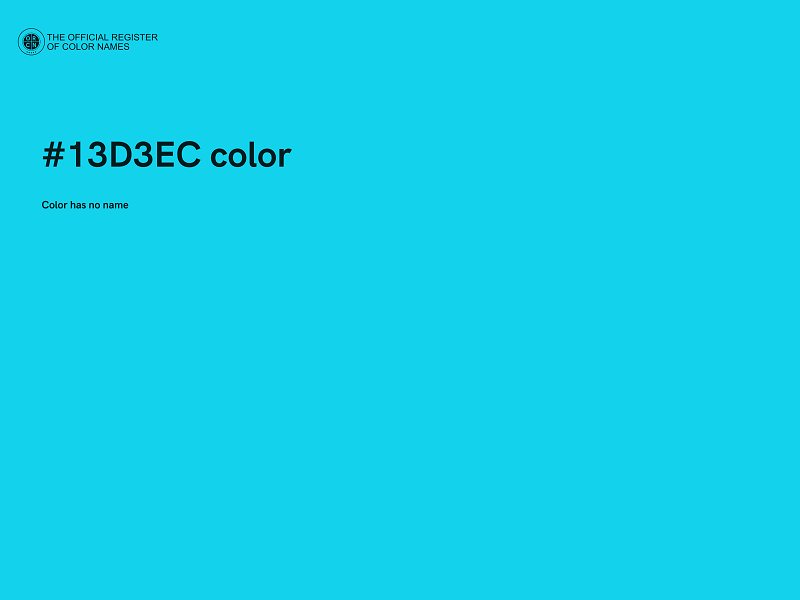 #13D3EC color image