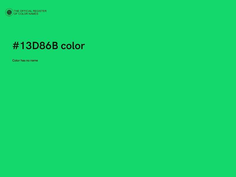 #13D86B color image