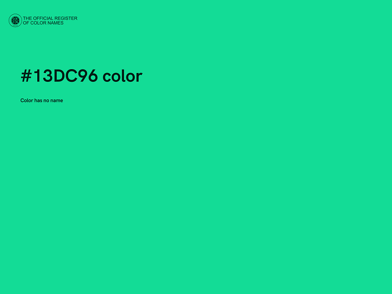 #13DC96 color image