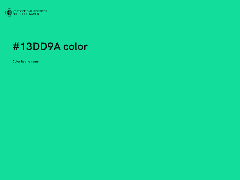 #13DD9A color image