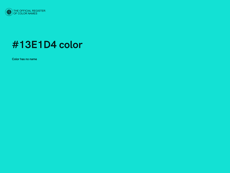 #13E1D4 color image