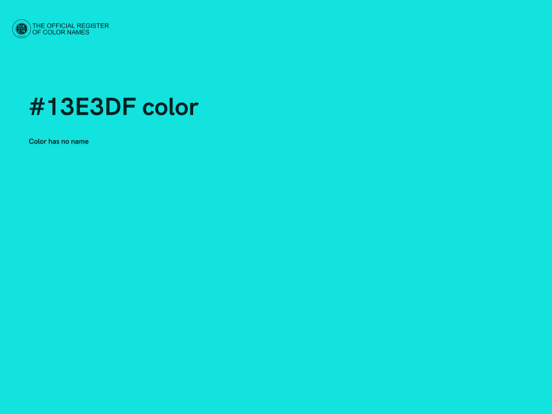 #13E3DF color image