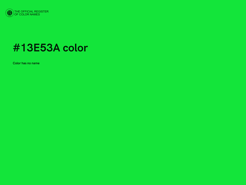 #13E53A color image