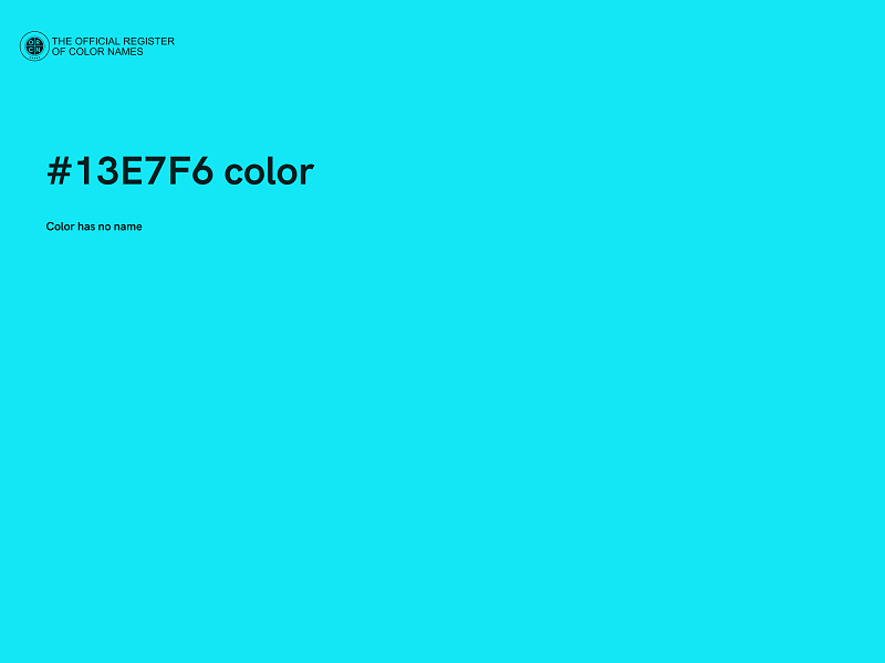 #13E7F6 color image