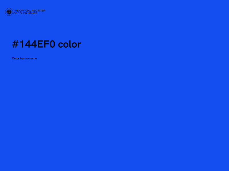 #144EF0 color image