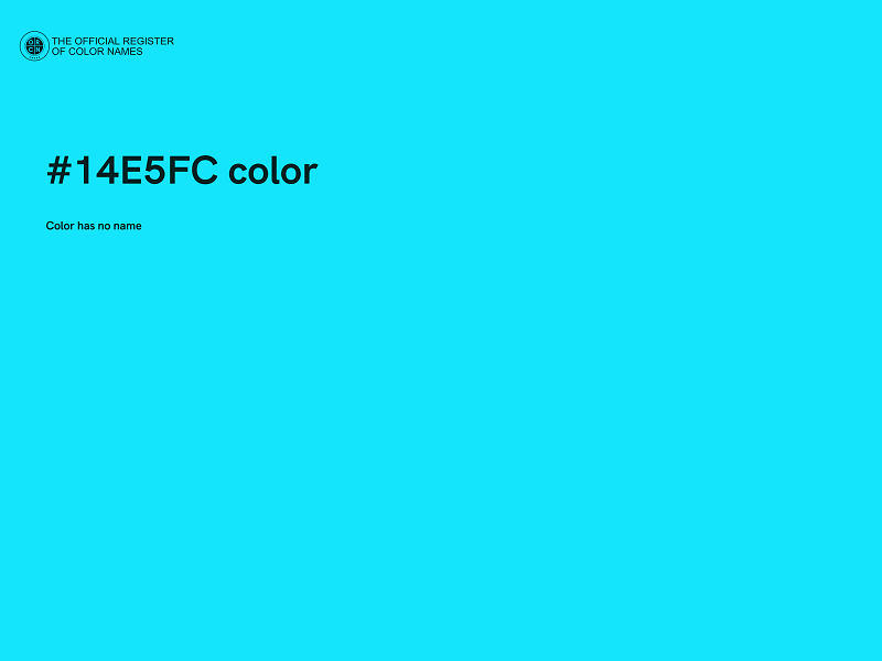 #14E5FC color image