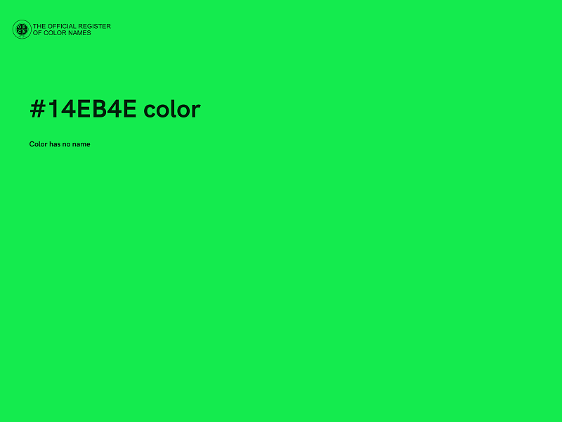 #14EB4E color image