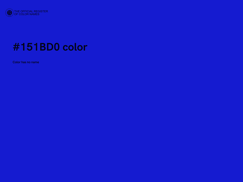 #151BD0 color image