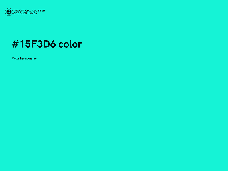 #15F3D6 color image