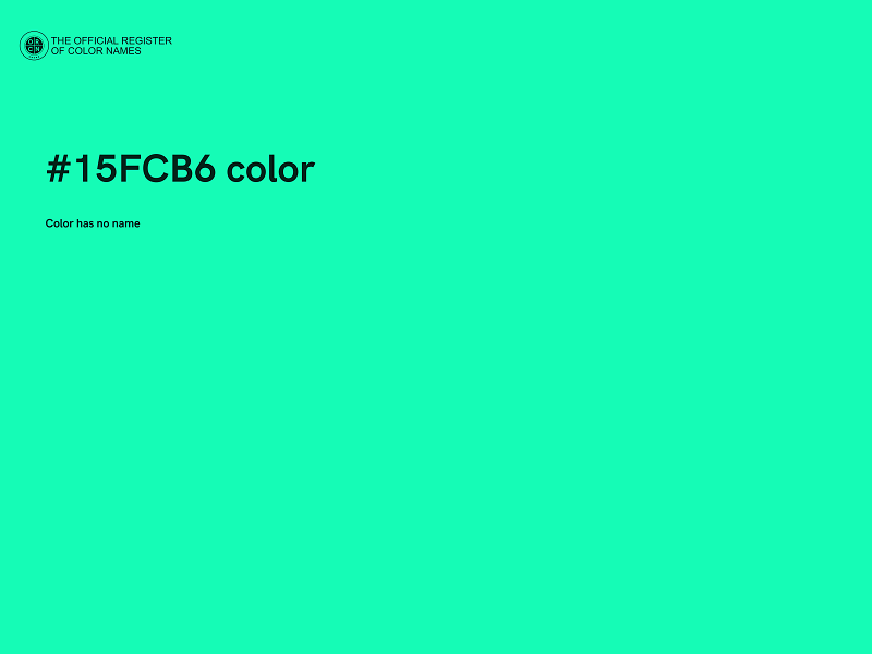 #15FCB6 color image