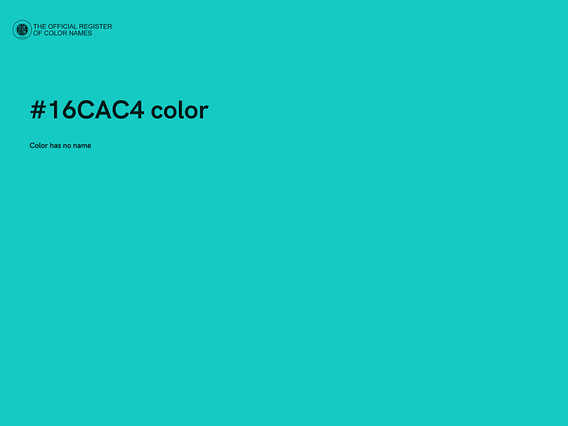 #16CAC4 color image