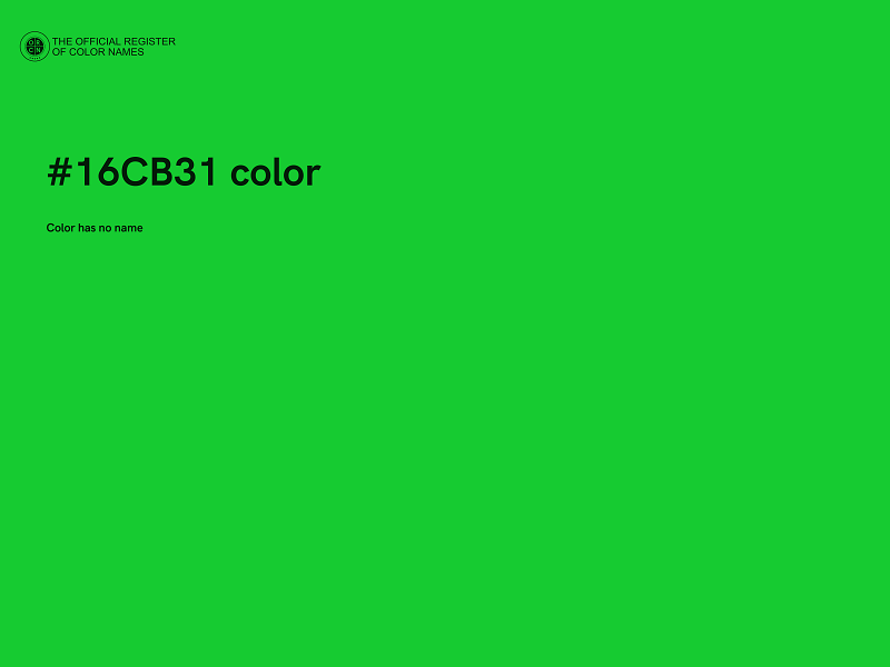 #16CB31 color image