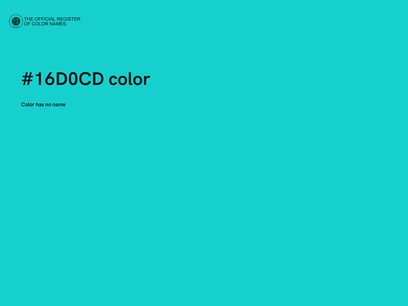 #16D0CD color image