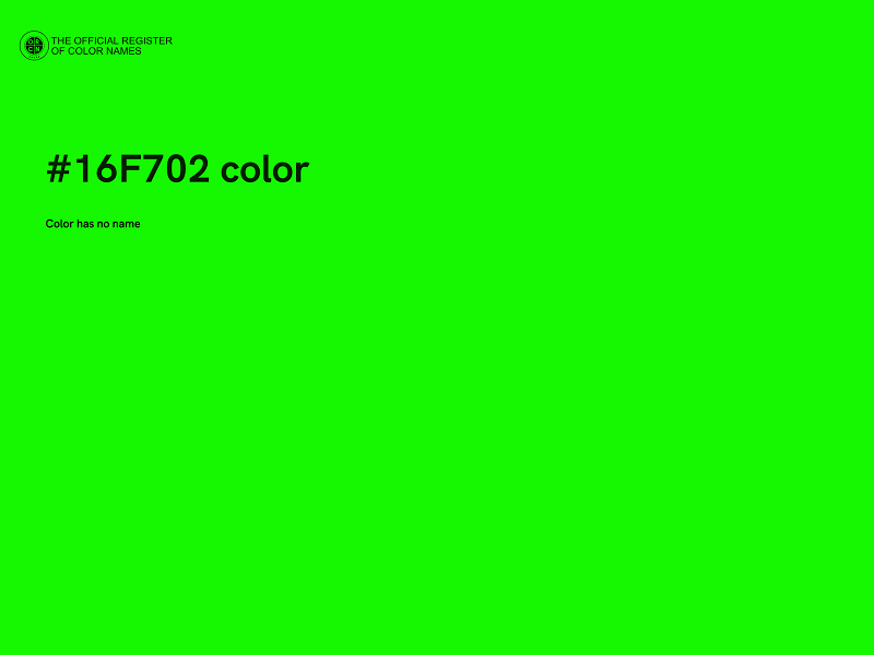 #16F702 color image