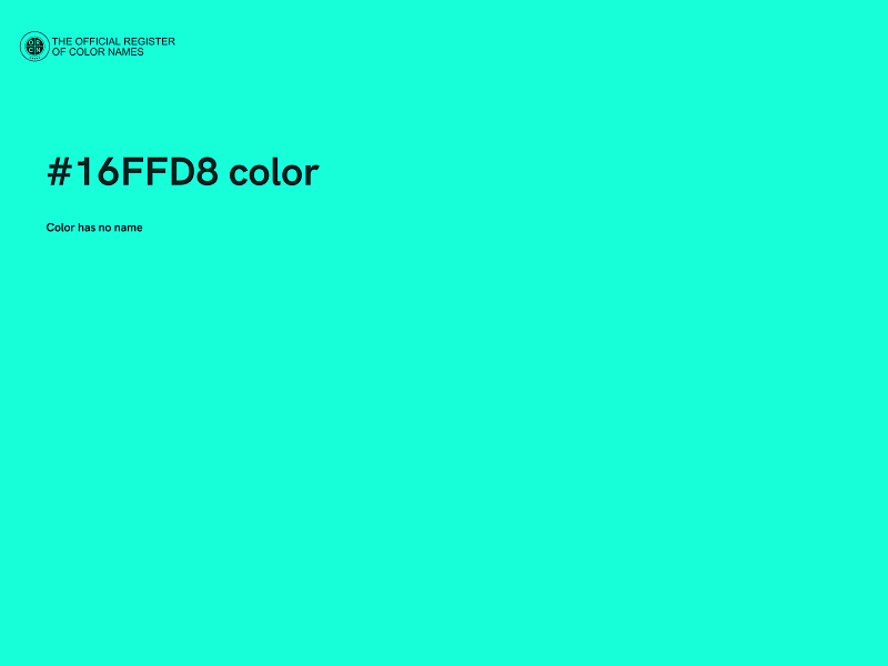 #16FFD8 color image