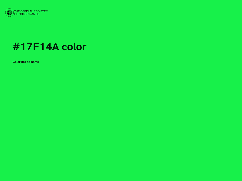 #17F14A color image