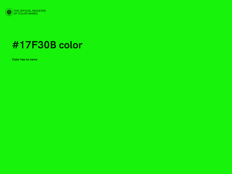 #17F30B color image