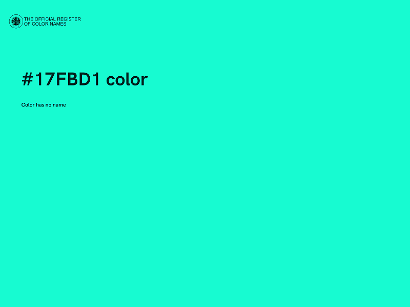 #17FBD1 color image