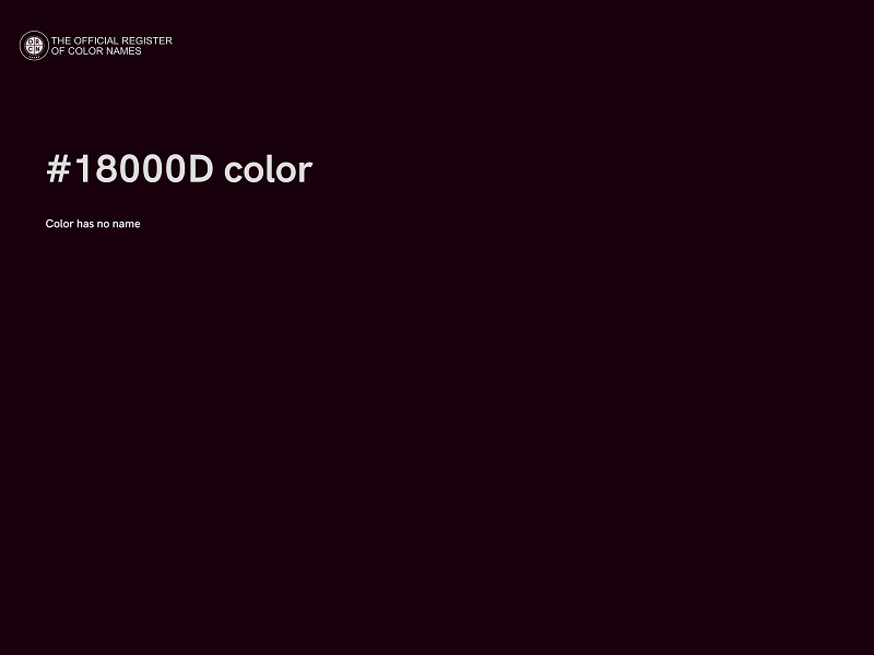 #18000D color image