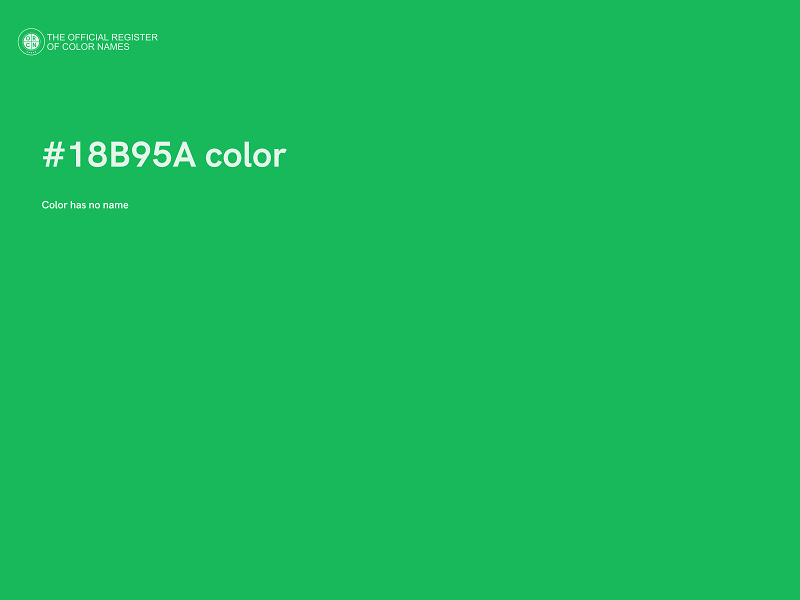 #18B95A color image