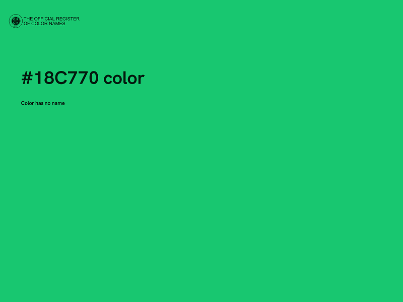 #18C770 color image