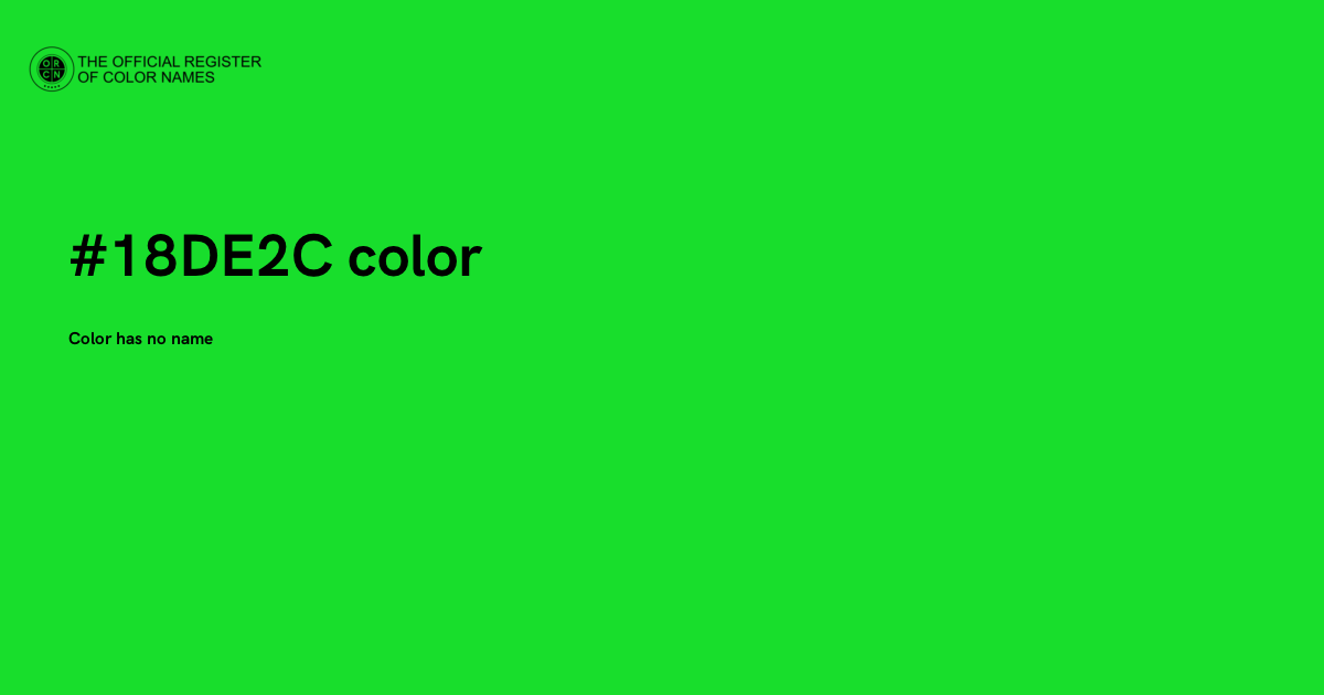 Color #18DE2C - The Official Register of Color Names