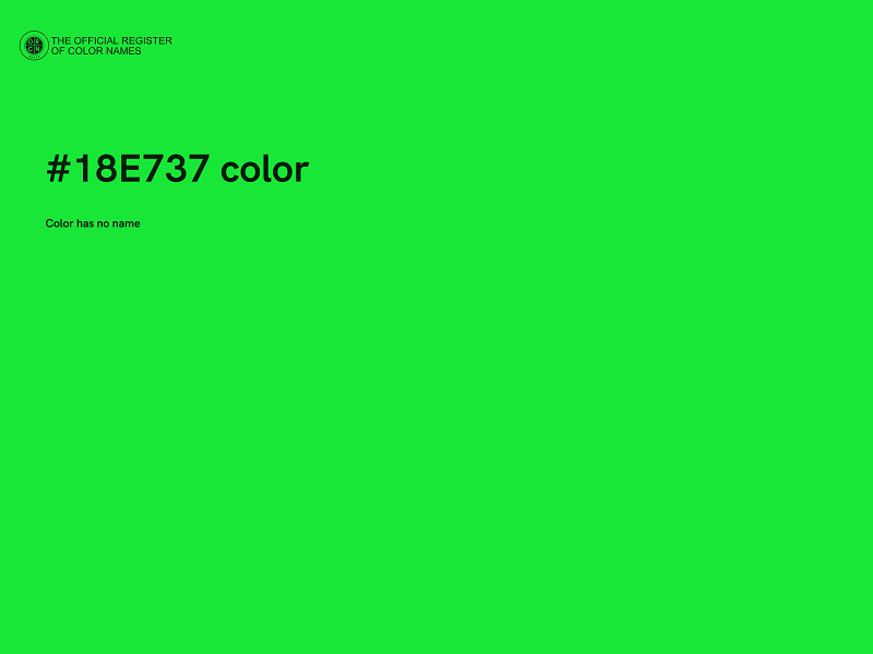 #18E737 color image