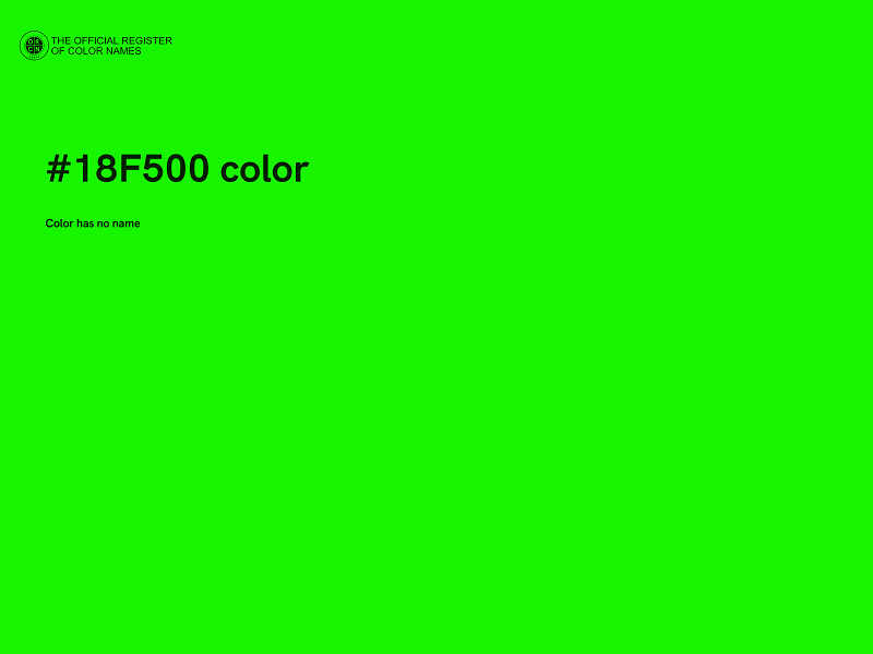 #18F500 color image