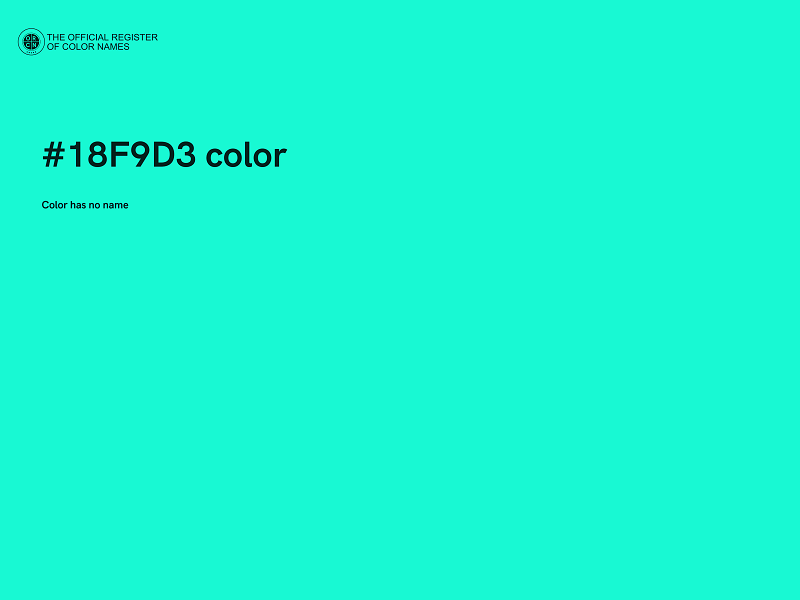 #18F9D3 color image