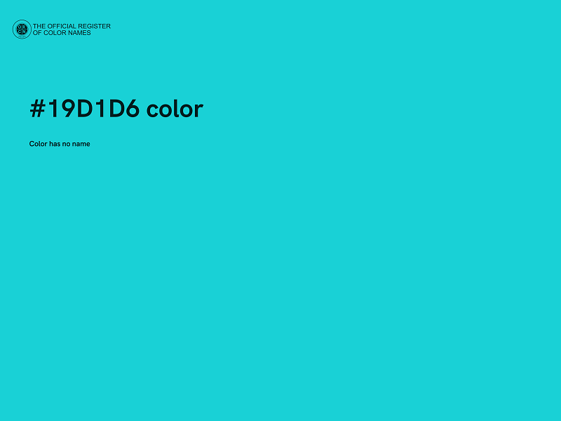 #19D1D6 color image